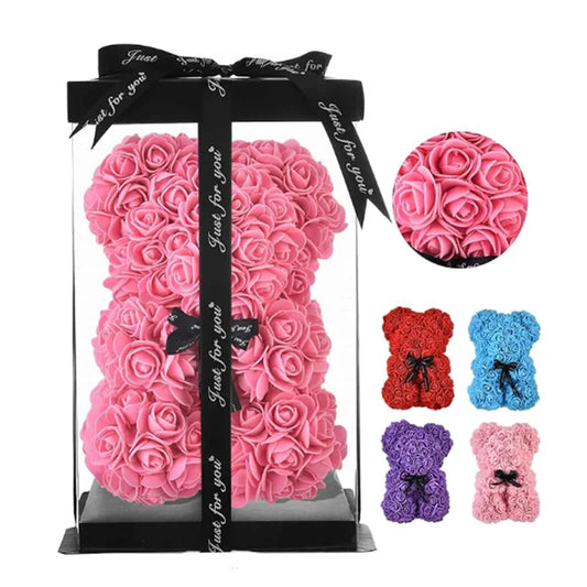 Forever Rose Teddy Bear Gift Box